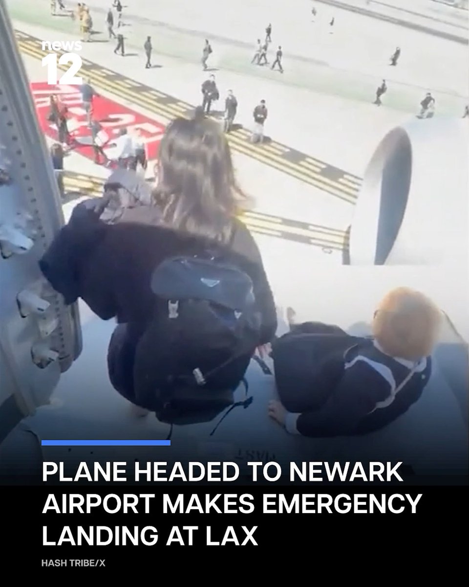EMERGENCY LANDING: A United flight from Los Angeles to Newark was forced to make an emergency landing at LAX Monday afternoon after the pilot reported an engine fire shortly after takeoff. READ MORE: #News12NJ #Newark #UnitedAirlines