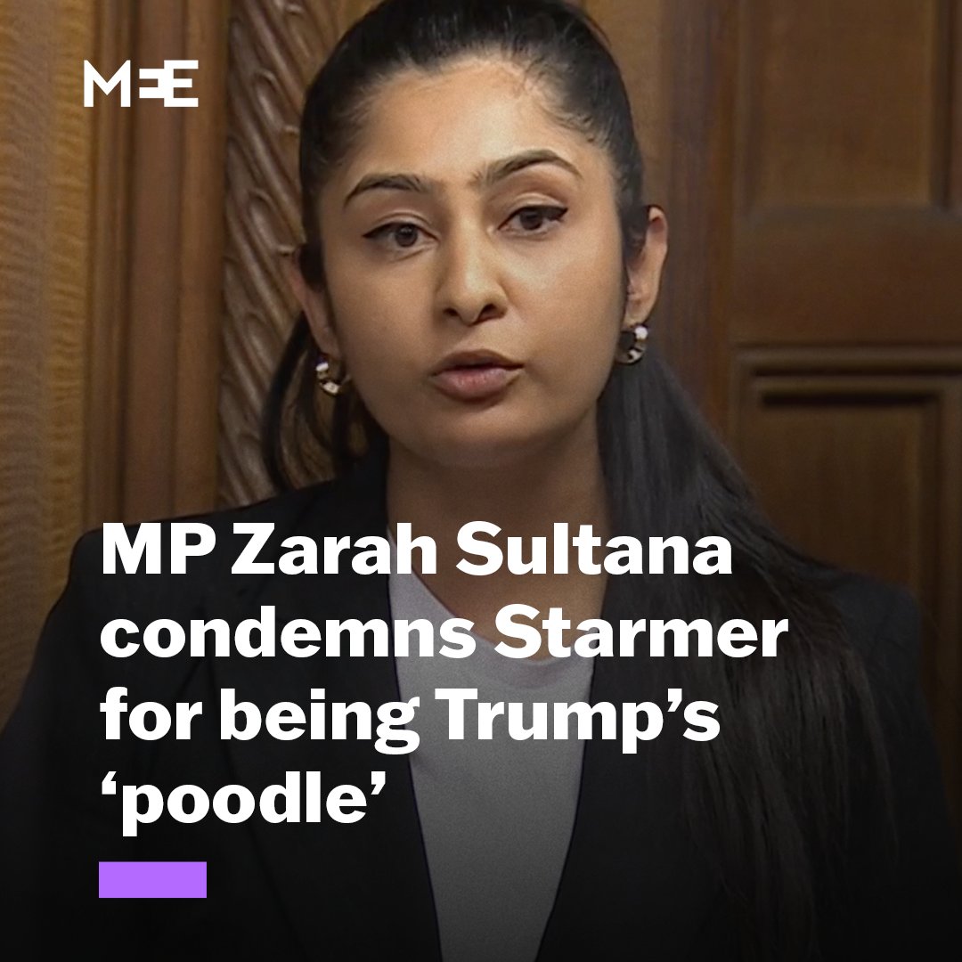 “And finally, how much does he [Keir Starmer] enjoy being Donald Trump’s poodle?” British MP Zarah Sultana condemned Prime Minister Keir Starmer for allowing US forces to use UK military bases to carry out strikes on Iran.