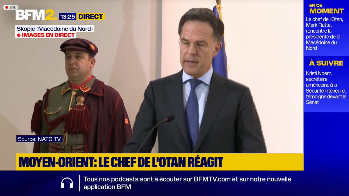 Iran: les frappes lancées par les États-Unis et Israël bénéficient d'un "large soutien" en Europe, assure le secrétaire général de l'Otan Mark Rutte #BFM2