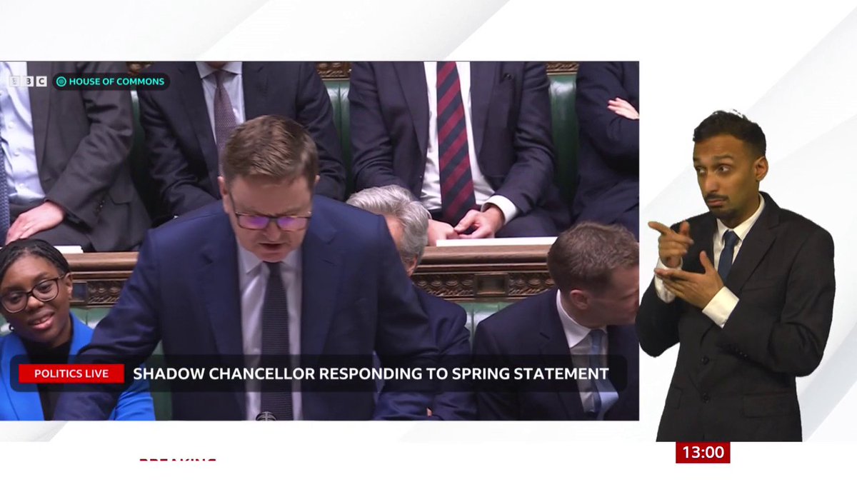 "She comes to this House, with nothing to say, and with no plan... she is weak," Mel Stride says "This is not a Spring Statement, it is a surrender statement," the shadow chancellor adds Follow live: