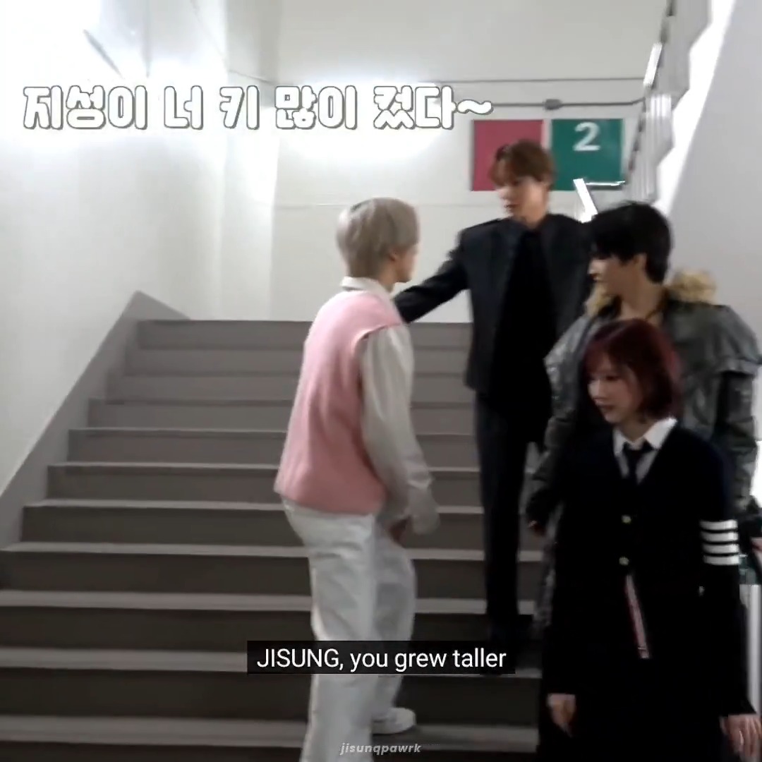 jongin hyung as soon as he saw jisung.... they still know eo you guys..... 😭😭😭😭😭 🐻 jisung you got so much taller?!! 🐹 *shy*