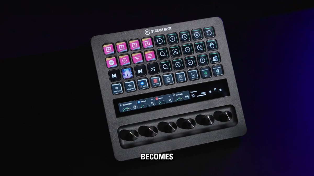 Introducing Stream Deck + XL. Bigger workflows need bigger control. What's new: ⏹️ 36 customizable keys 🎛️ 6 multifunction dials 🌈 Expanded touch strip display For the ultimate audio setup, add Wave XLR Pro. Discover Stream Deck + XL: