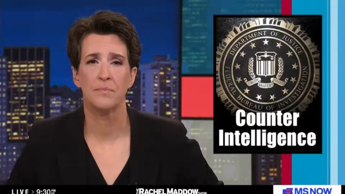 #BREAKING: Legendary #Maddow: “New reporting from MSNOW’s Carol Leonnig tonight says this: ‘When FBI Director Kash Patel fired a dozen FBI agents and staff last week, he targeted an elite counter espionage unit that investigates threats from foreign adversaries and specializes in #Iran…’”🤦‍♀️🙄