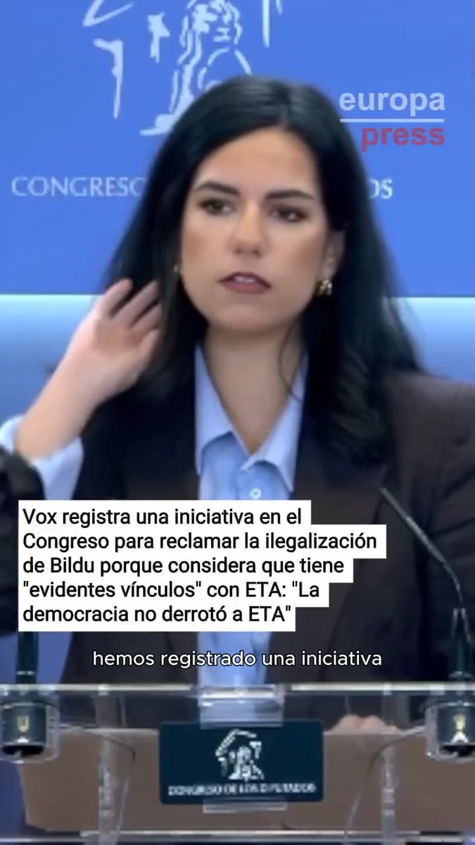 Vox registra una iniciativa en el Congreso para reclamar la ilegalización de Bildu porque considera que tiene "evidentes vínculos" con ETA: "La democracia no derrotó a ETA"