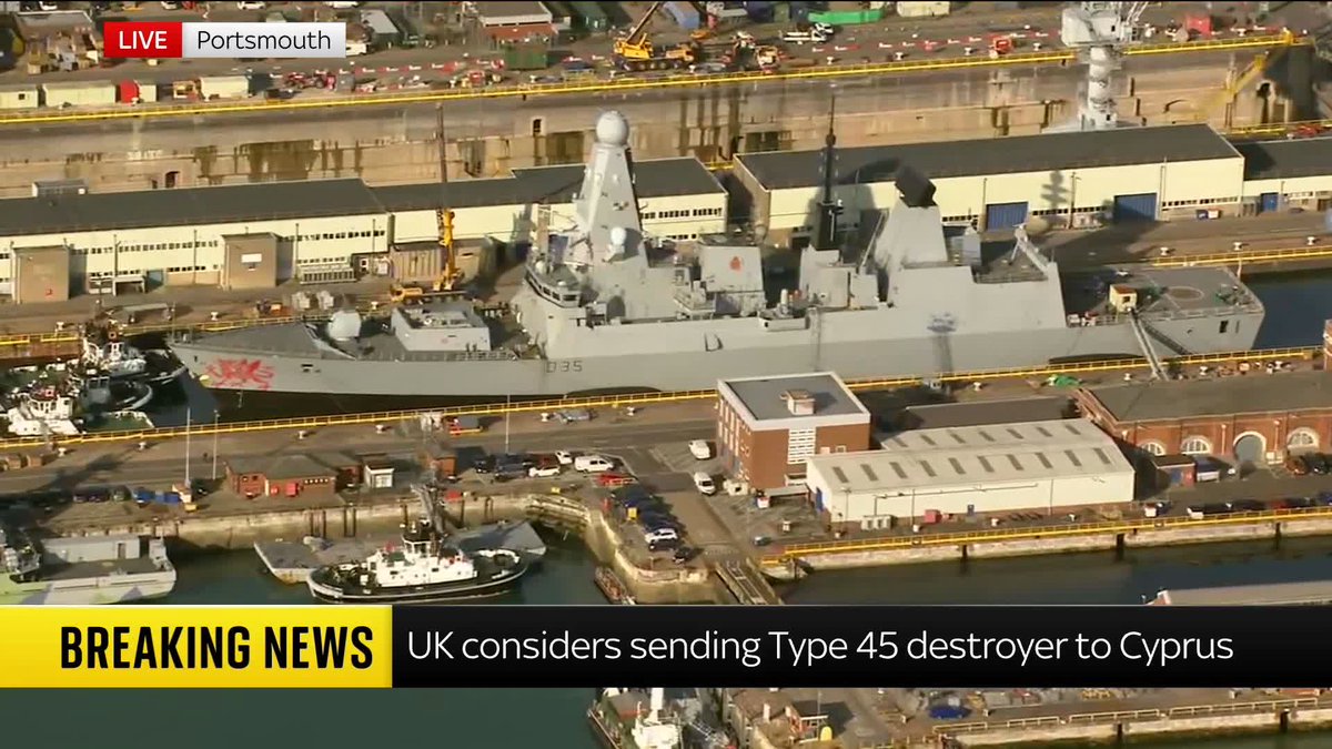 BREAKING: UK considers sending warship to Cyprus to help defend a Royal Air Force base from the threat of attack by Iranian drones and missiles, it is understood. Iran latest: 📺 Sky 501