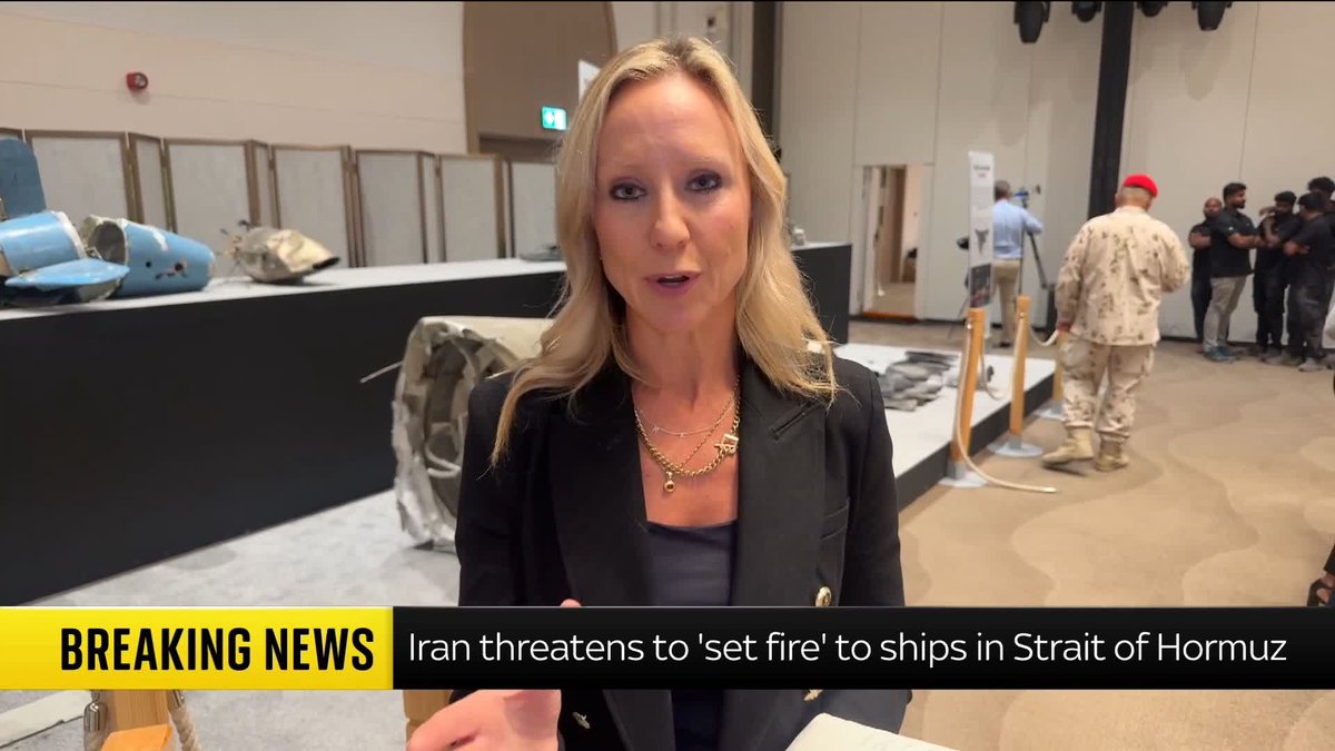 Over 1,000 missiles and drones have been fired at the UAE since Saturday, according to officials in the country. Missile debris is on display to the media in Abu Dhabi. SallyLockwood reports ⬇️ 📺 Sky 501 and YouTube