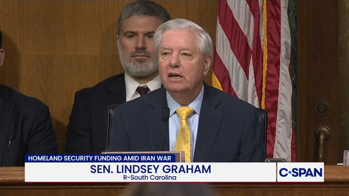 Sen. Lindsey Graham: "Can we not understand America's under siege now, likely to be attacked because Radical Islam is under siege and they're going to hit back and we're sitting here looking at each other and not funding DHS!?! If you want to reform ICE, great. Count me in."