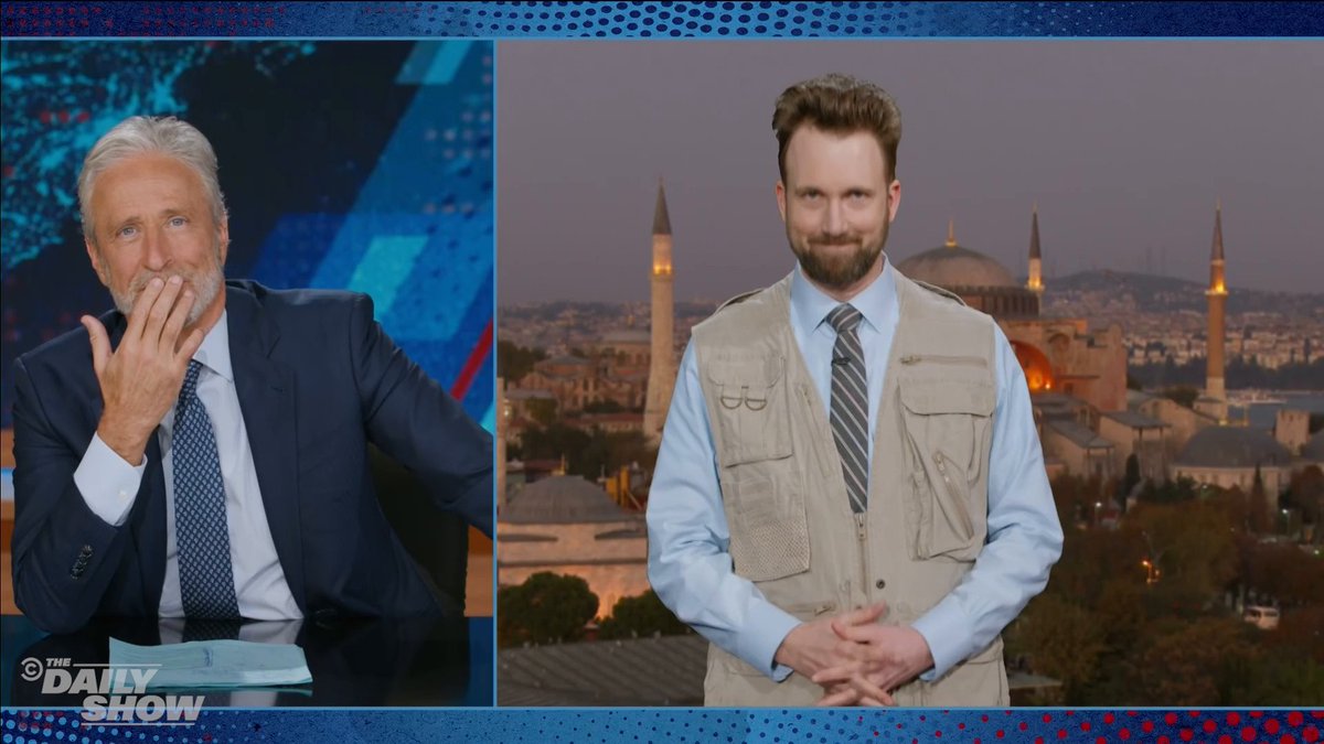 Jordan Klepper reminds Jon Stewart of Trump's signature campaign promise: to start new wars