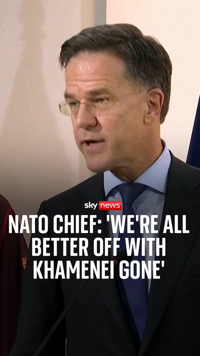 NATO Secretary General Mark Rutte welcomes the death of Iran's supreme leader Ali Khamenei during a visit to North Macedonia