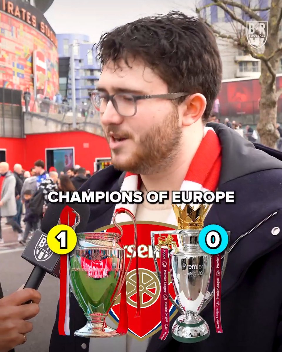 Would Arsenal fans rather win the Premier League or Champions League? 🏆🤔 (w/ Miles 🫰🏾🇬🇭)