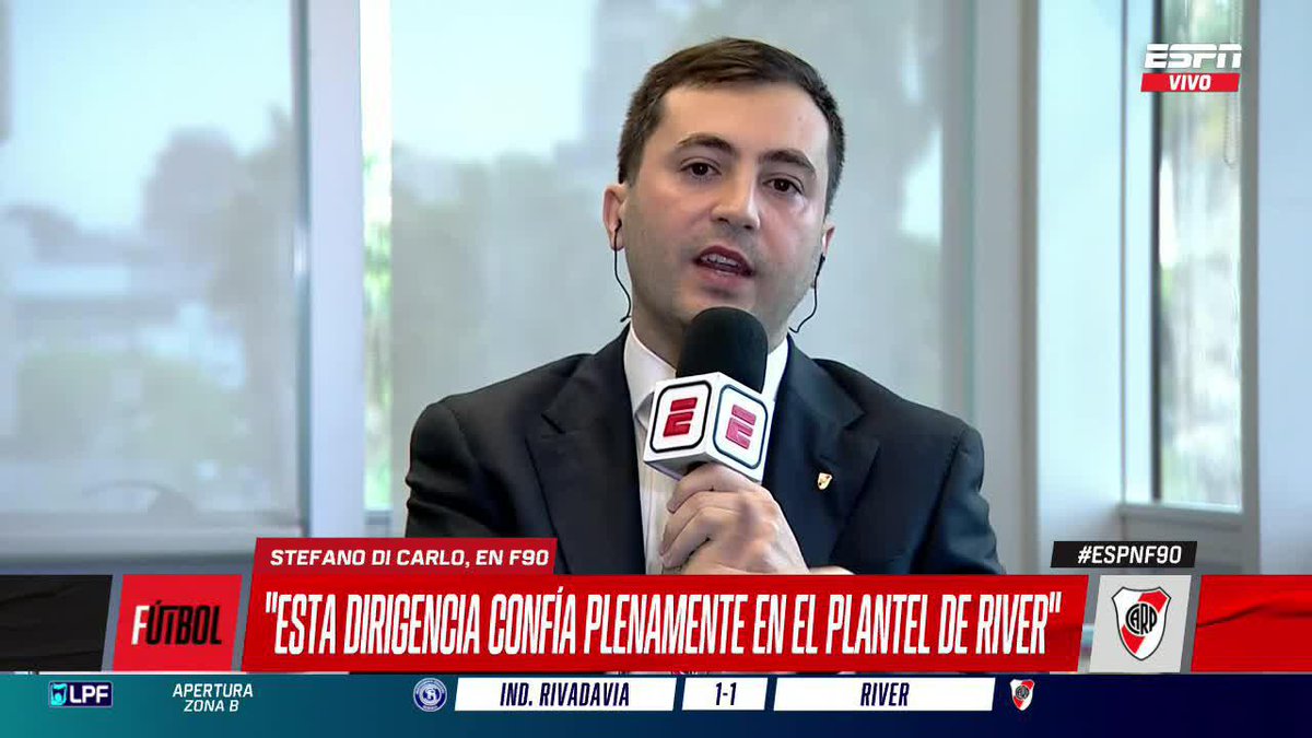 "TENEMOS QUE SALIR DE LA NEGATIVIDAD. ESTO ES RIVER Y NOS REPRESENTAN ESTOS JUGADORES" 🗣️ Di Carlo ▶️ Mirá #ESPNF90 en el Plan Premium de #DisneyPlus