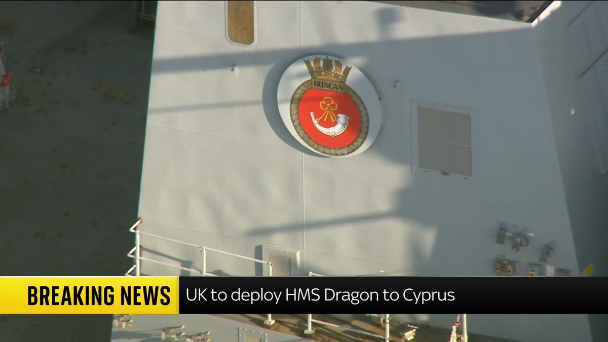 BREAKING: Prime Minister Sir Keir Starmer announces that HMS Dragon, a Type 45 destroyer warship, will be deployed to Cyprus. It's after an RAF site was hit in an airstrike on the island. Latest 🔗 📺 Sky 501 and YouTube