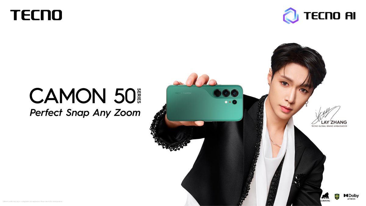 All eyes on the moment. Lay Zhang, TECNO's Global Brand Ambassador, ushers in a new chapter with tecnomobile for the debut of the all‑new #CAMON50Series featuring Super‑Zoom FlashSnap. Moving in sync as a boundary‑breaking duo, they continue to push limits — from spontaneous street moments to stage‑ready intensity, every move, every beat, every shot is captured sharp, alive, and effortless. What comes next, starts now! 🔥 #TECNOxLayZhang #LayZhang #TECNO #CAMON50Series #PerfectSnapAnyZoom