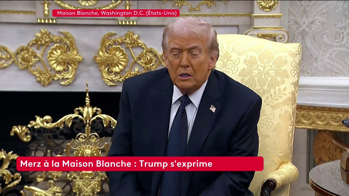 🔴 DIRECT : "Il n'y a plus de marine en Iran, il n'y a plus de défense aérienne, ils n'ont plus de radar, ils n'ont plus rien, tout a été détruit", assure Donald Trump depuis la Maison-Blanche ce mardi, alors qu'il reçoit le chancelier allemand Friedrich Merz. #IRAN #Canal16