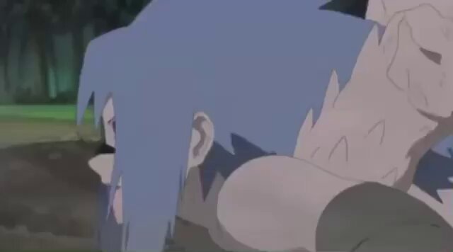 Sasuke taking down Deidara and making him fall into his own trap