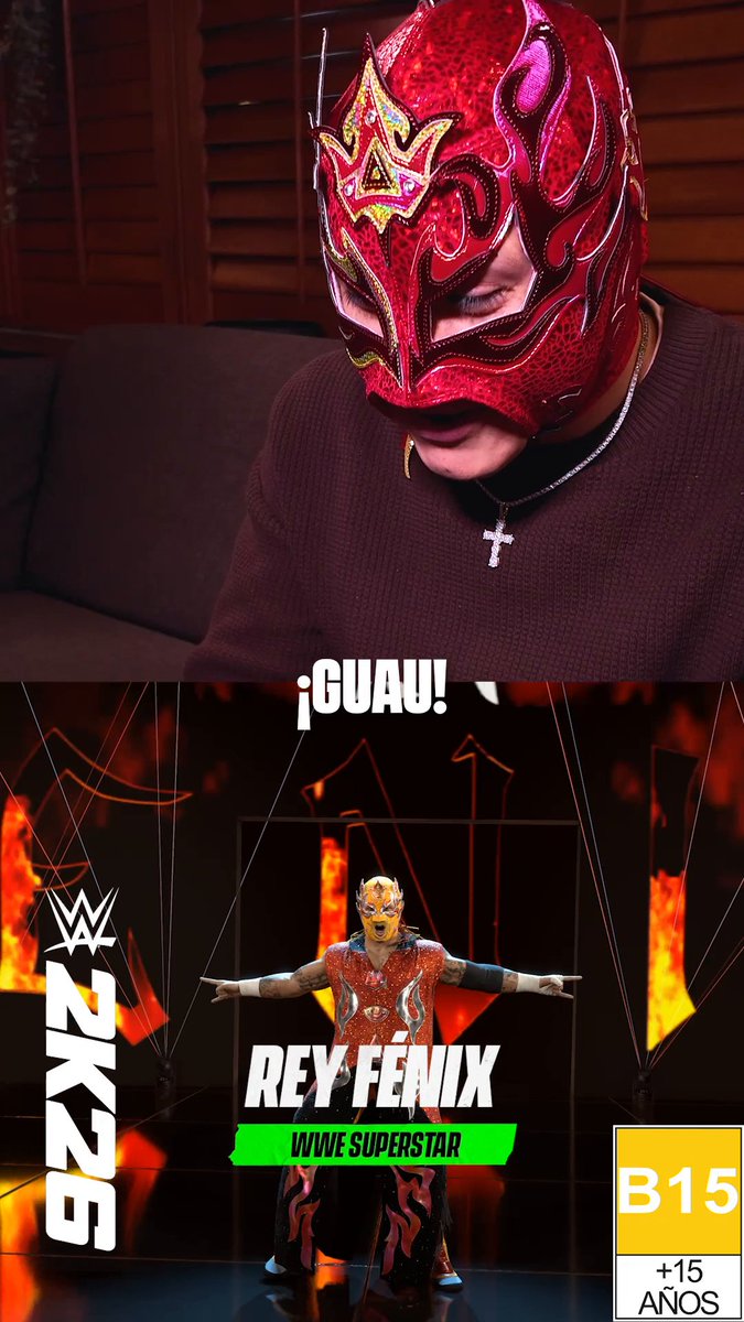 Rey Fenix ve por primera vez su modelo en #WWE2K26