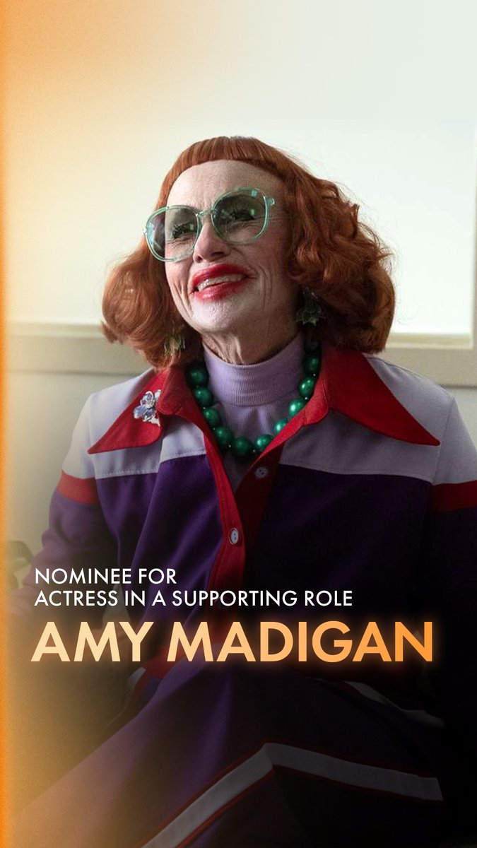 Amy Madigan as Aunt Gladys in WEAPONS. Nominated for Actress in a Supporting Role at the 98th Oscars. Watch the #Oscars LIVE on Sunday, March 15th, at 7e/4p on ABC and Hulu. #OnlyAtTheOscars