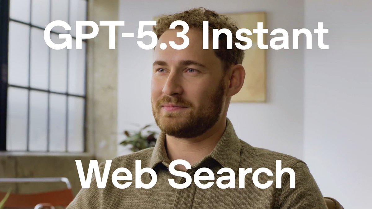GPT-5.3 Instant gives you more accurate answers. When using web search, you also get: - Sharper contextualization - Better understanding of question subtext - More consistent response tone within the chat