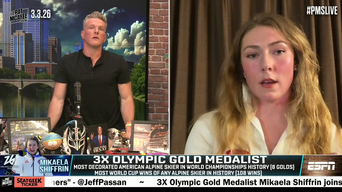 "That was my very best slalom performance on an Olympic stage that I've ever had, and I don't think it would have happened without Beijing." Olympic gold medalist Mikaela Shiffrin ⛷️ tells the Pat McAfee how she bounced back from 2022 📈