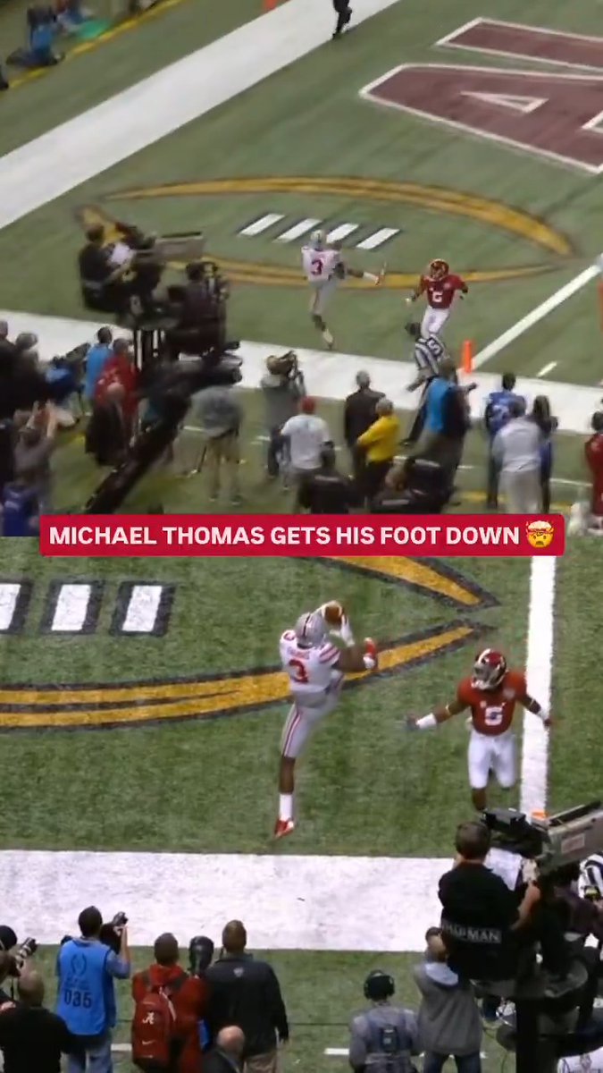 Happy 33rd, No. 3! 🥳 Let’s celebrate Michael Thomas’s birthday with his highlight TD in Ohio State Football’s 2015 CFP semifinal win against Alabama 👇