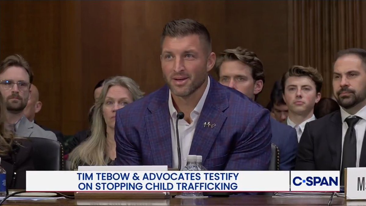 Former NFL player Tim Tebow opening statement at subcommittee hearing on child trafficking: "The question is, will we actually accept the responsibility of caring for these boys and girls and truly protecting them, or are we just going to continue to talk about it?"