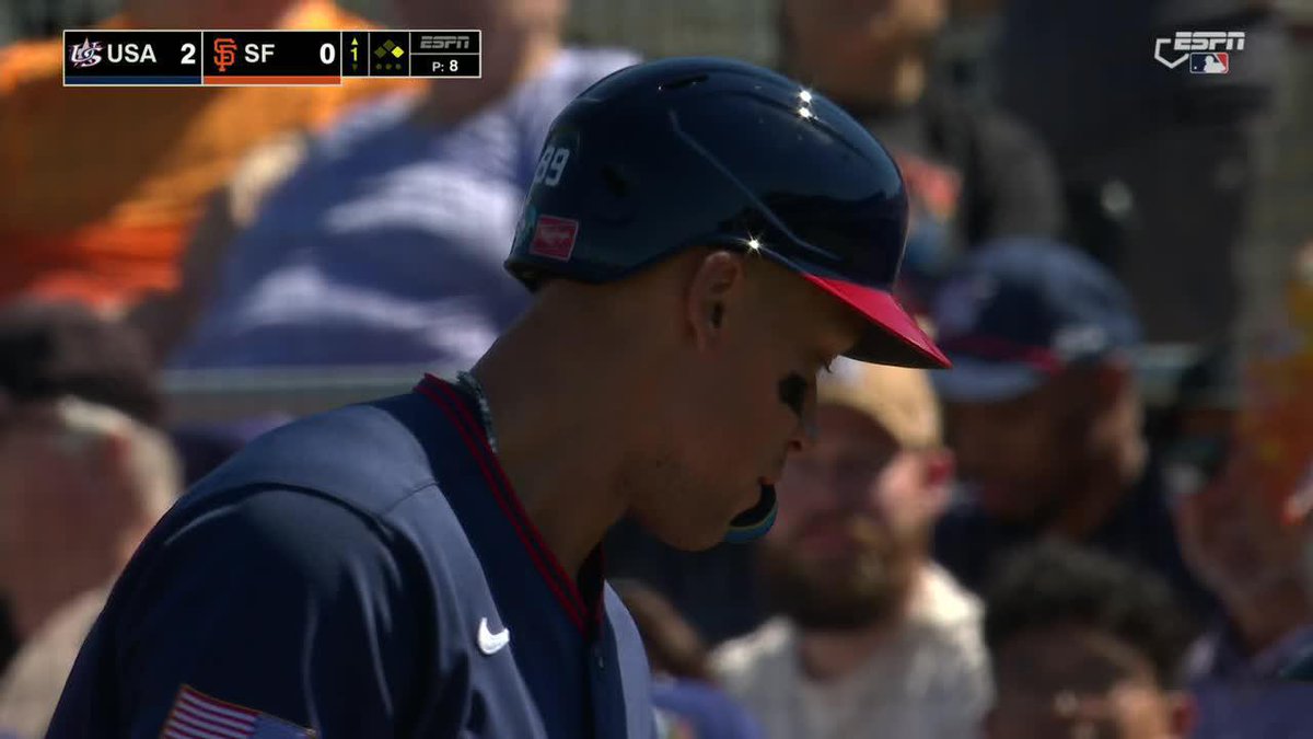 Eight pitches in ... Team USA already has two runs on the board 💥