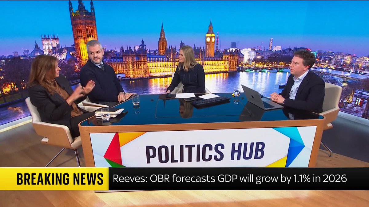 Former Tory education secretary Gillian Keegan says the Chancellor's growth forecast for next year is "brutal" - but Labour's Mayor of South Yorkshire Oliver Coppard points to data that shows "things are getting better" in his area. 📺 Sky 501