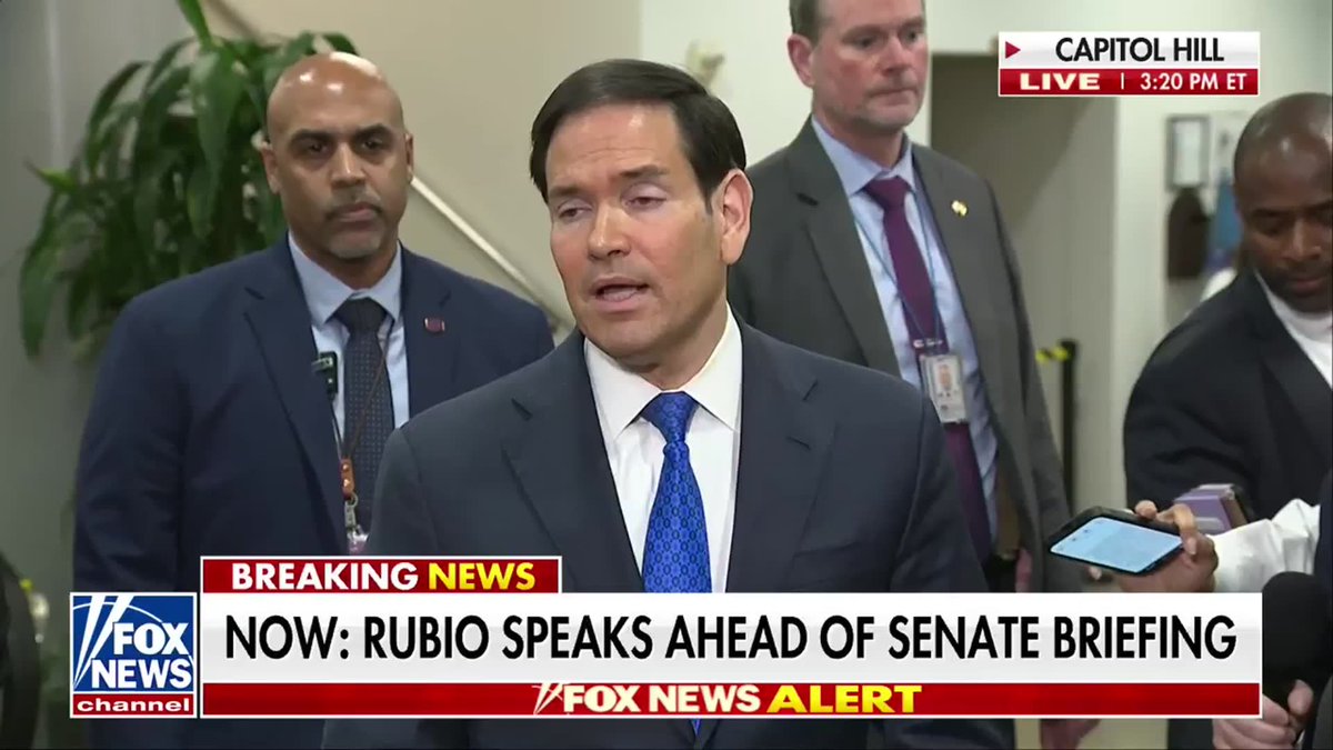 SECRETARY RUBIO: “As I came in, I also saw the media reports about Dubai's consulate.” “The last update I had, seconds before getting before these cameras was, that a drone unfortunately struck a parking lot adjacent to the chancellery building and then set off a fire in that place. All personnel are accounted for." “Our embassies and our diplomatic facilities are under direct attack from a terroristic regime.”