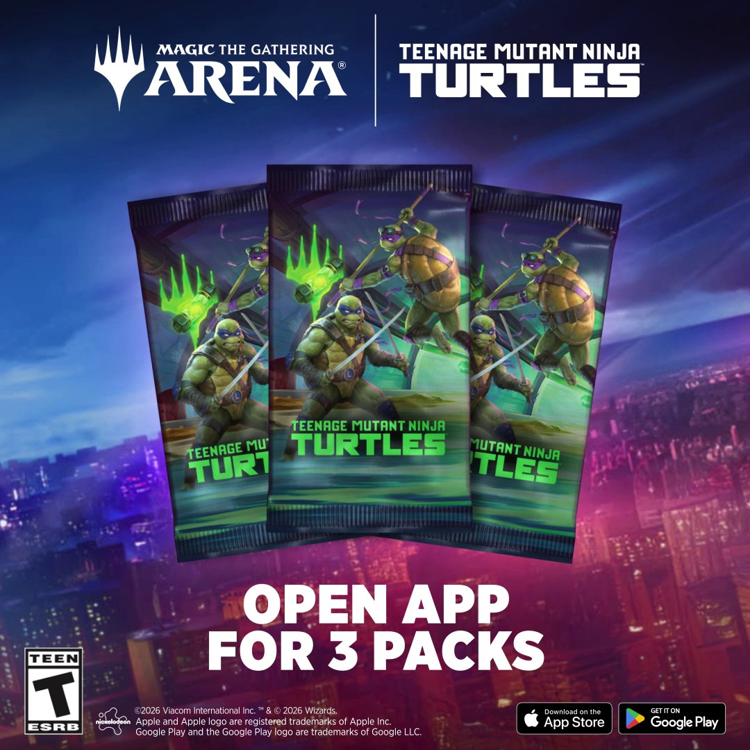 It’s time to kick shell! #MTGxTMNT is now available on MTG Arena.