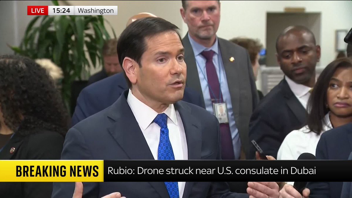 Around 1,600 Americans are requesting help with evacuating from the Middle East, says U.S. secretary of state Marco Rubio. He says airspace closures caused by the conflict in the Middle East are delaying efforts to get U.S. citizens home. Iran latest: