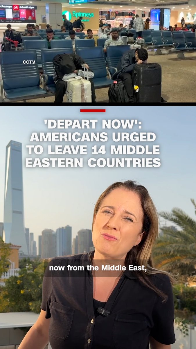 The US State Department is advising Americans to depart from many countries in the Middle East, citing "serious safety risks." However, many countries have closed their airspace. CNN's Paula Hancocks reports. Follow live updates: