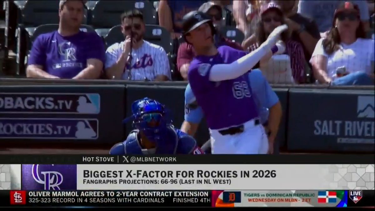 “Charlie Condon is your guy.” #MLBNHotStove discusses X-Factors for the Rockies this season.