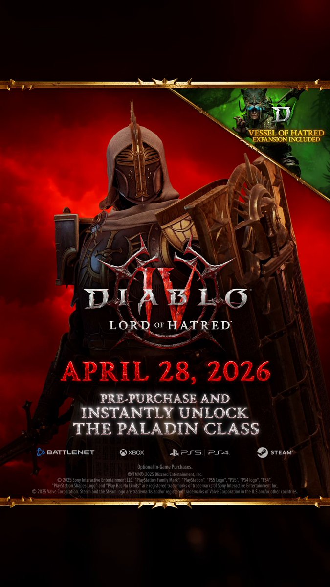 Join us on March 5 at 11AM PT for our next Developer Update Livestream giving you an in-depth look at the upcoming Warlock class and the next season of Diablo IV. See the Warlock’s dark origins, occult talents, skills, mastery, and everything else descending into Sanctuary. Learn more: