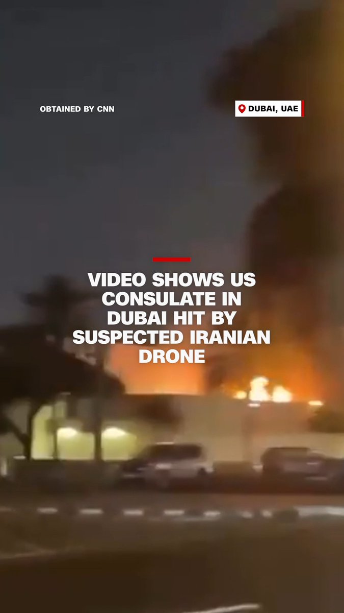 The US consulate grounds in Dubai were struck late Tuesday night by a suspected Iranian drone, according to a source in the region. Follow live updates: