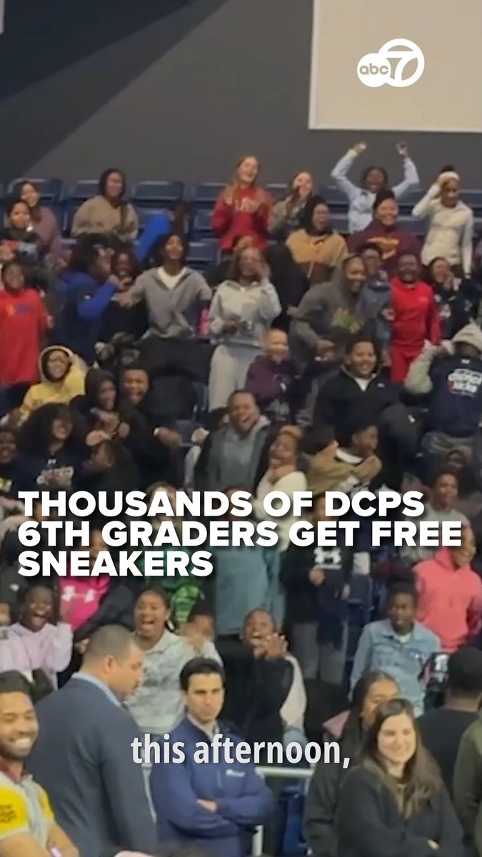 More than 1,200 DC Public Schools 6th graders received free Under Armour sneakers on Tuesday afternoon at CareFirst Arena. 7News' Jade Lawson attended the event. #wjla #shoes #washingtondc #dcps #monoumentalsports
