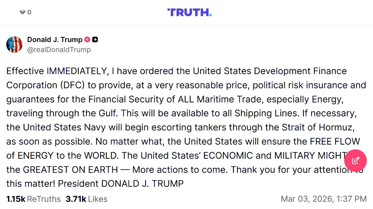 BREAKING: Trump Has Signed An Executive Emergency Order For WAR If Anyone Tries To Close The Strait Of Hormuz! "This Will Be Used As The Excuse For Boots On The Ground!"