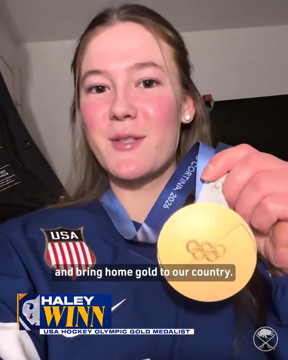 WNY natives and USA Hockey gold medalists Hayley Scamurra and Haley Winn checking in for tonight's Gold Medal Homecoming! 🙌 Hayley Scamurra | #sabrehood
