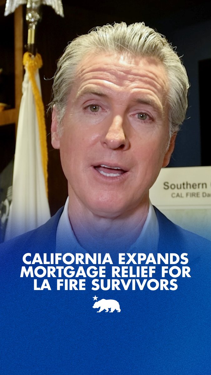 California is making up to $100,000 of mortgage relief available to every eligible LA Fire survivor. While the Trump Administration turns its back on these survivors, we're responding directly to what we've been hearing on the ground and will continue to step up.