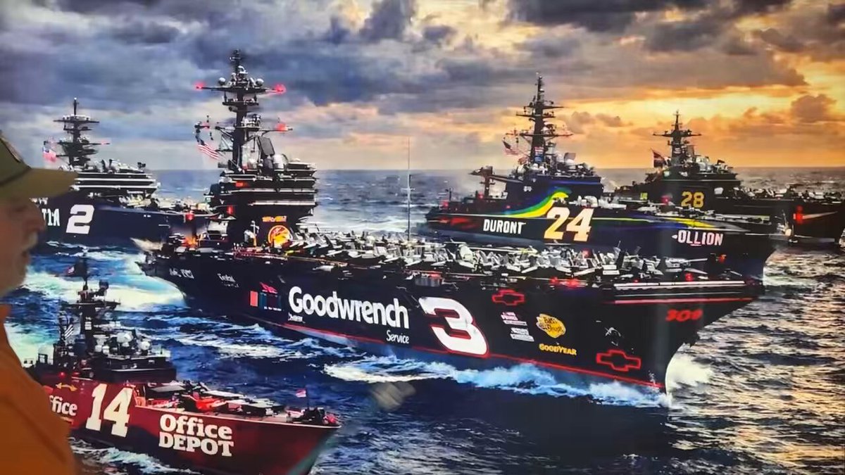 U.S.S. Dale Earnhardt is in position. Admiral Larry McReynolds reports ready to launch. #nascar Larry McReynolds