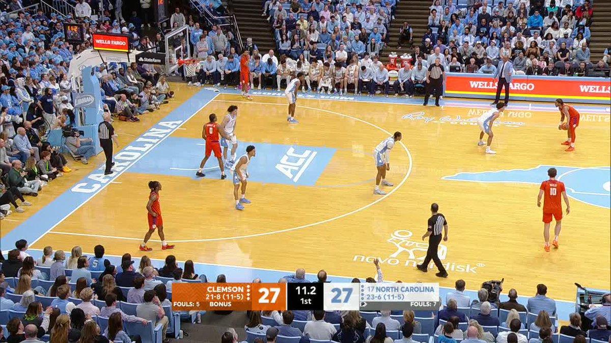 LIKE BUTTAAA 🧈 Butta Johnson puts Clemson over No. 17 North Carolina at the half on ESPN and the ESPN App 🍿