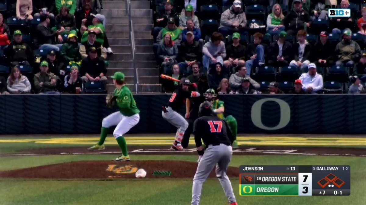 Sheesh Oregon State looks like a whole new ballclub tonight against rival Oregon. Beavers explode for 10 runs thru 7 innings, their best offensive game by far