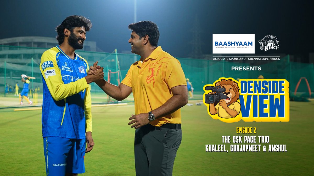 The Tallest Super King revealed! 🥶🔥 A vibe check with the pace trio in Episode 2 of #DenSideView ft. Khaleel, Anshul and Gurjapneet 💛📹 #WhistlePodu #Yellove