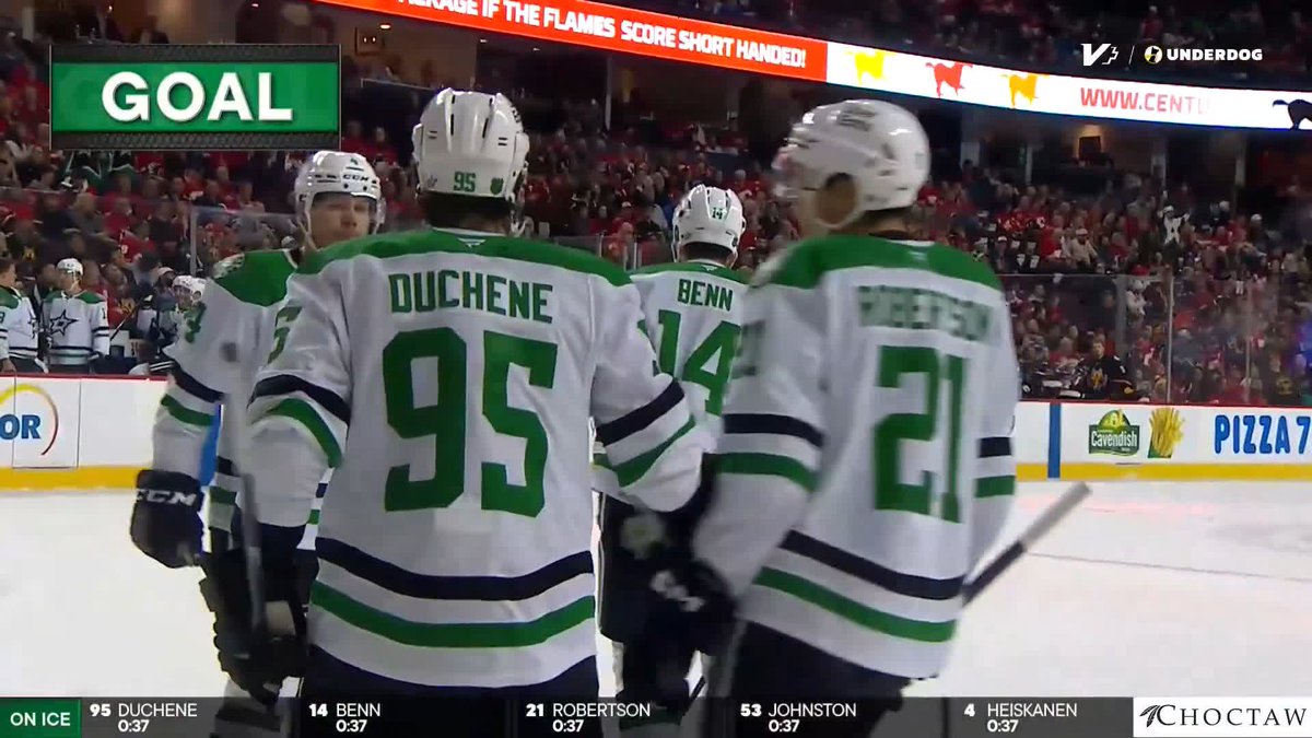 Stars are absolutely crushing the Flames Up 6-1 heading into the 3rd #TexasHockey