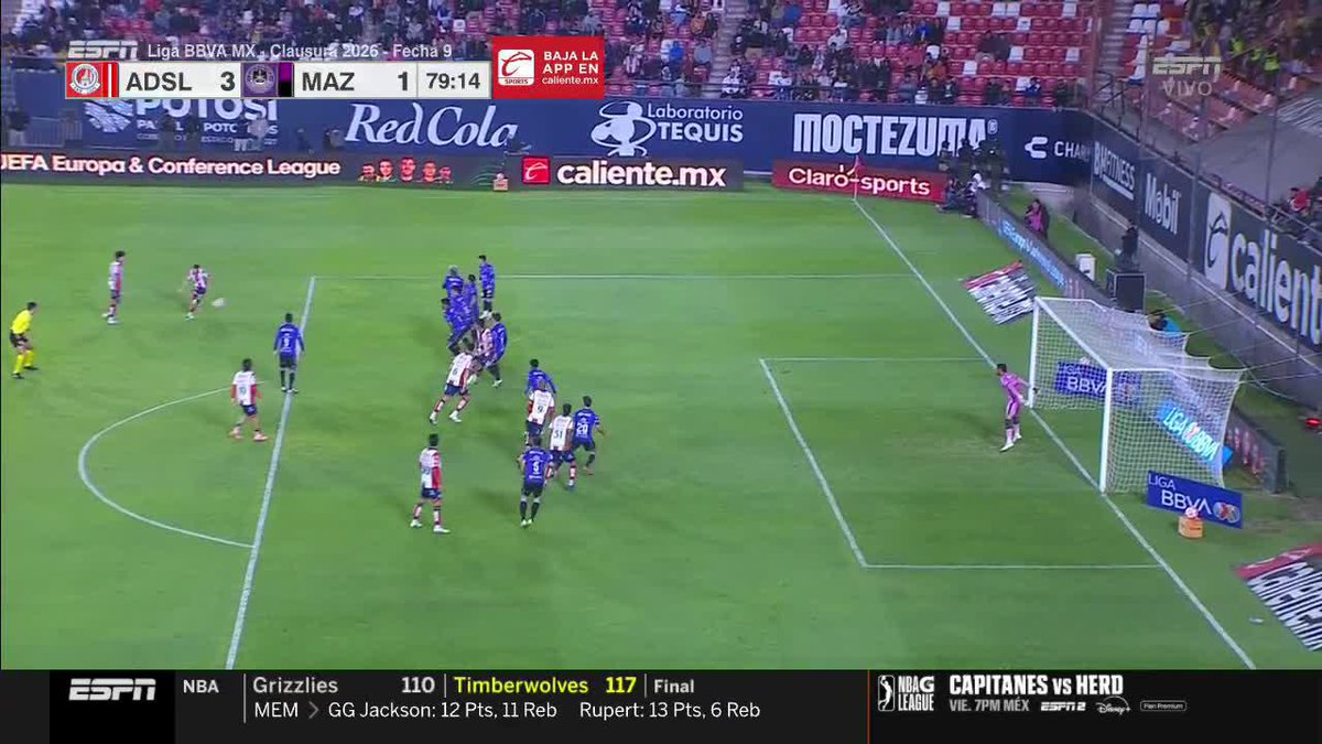 ¡UNA LOCURA! El Atleti de San Luis regalándonos otro GOLAZO De tiro libre cae el tercero 🔥