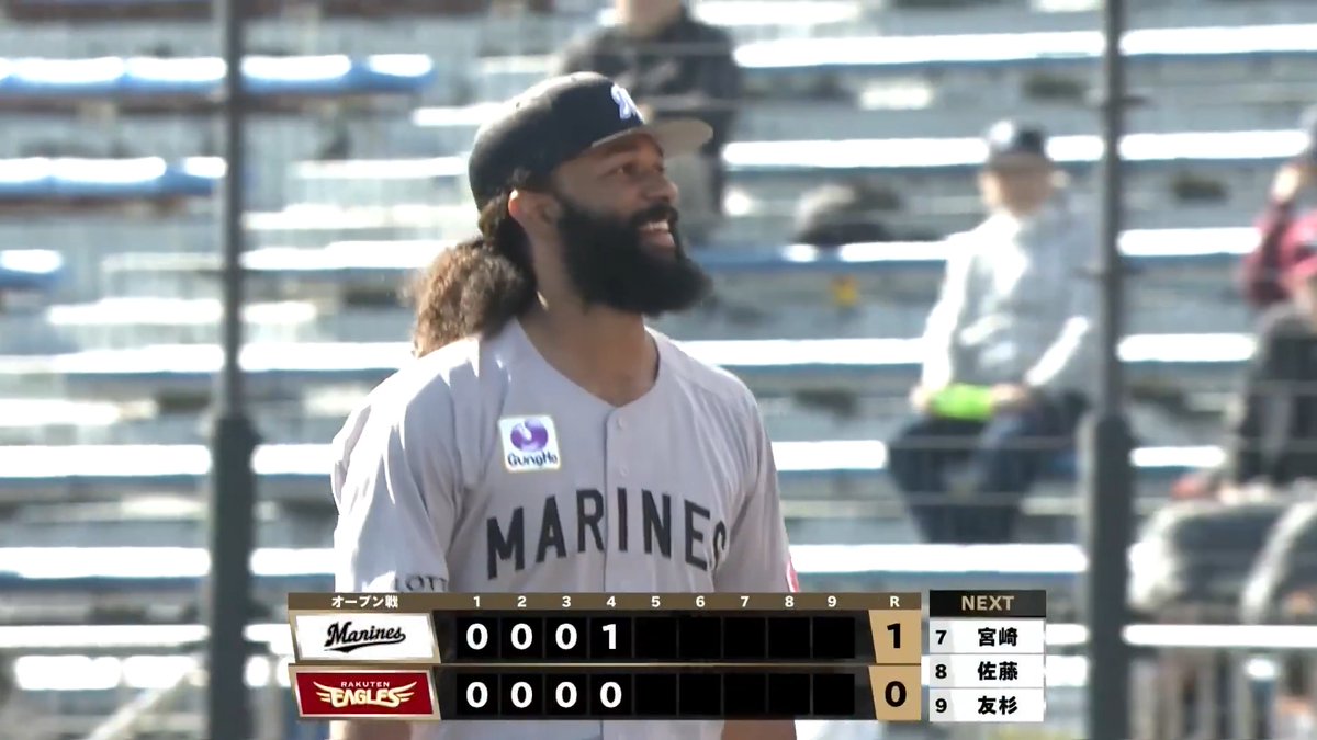 千葉ロッテ #ジャクソン 投手が4回69球を投げノーヒットピッチング⚾️ 3奪三振無失点👏 #chibalotte 👇ライブ配信はこちら