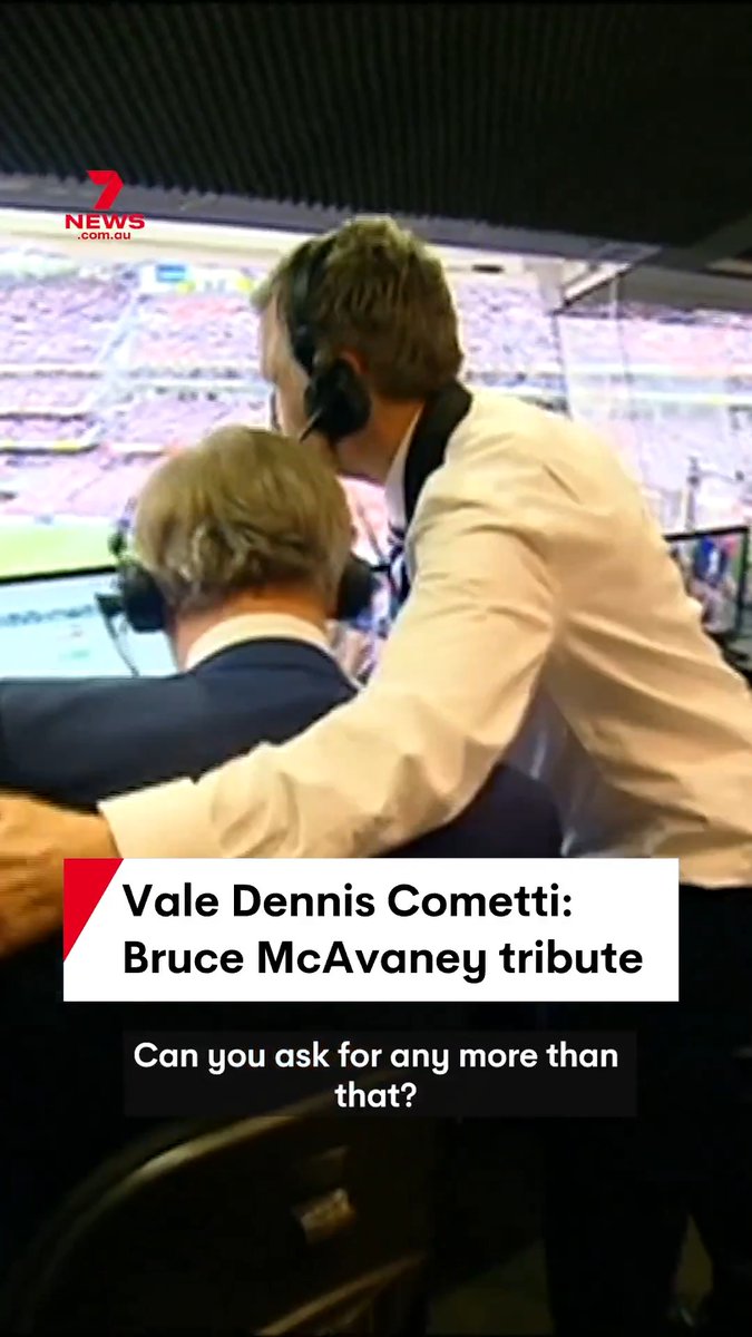 “Dennis was my ultimate teammate”: Friend and fellow commentator Bruce McAvaney had led tributes to Seven broadcasting legend Dennis Cometti after his shock death at the age of 76. Tributes: ‘He went in optimistically but came out misty optically.’