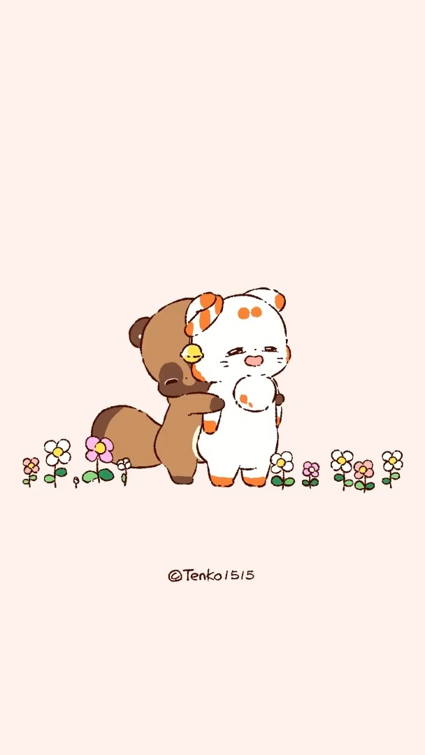 ぎゅっと抱きしめる瞬間🦊🍀 てnこの保護者🦊🦊⛩️🐶 #ハグ #まとめ #再投稿