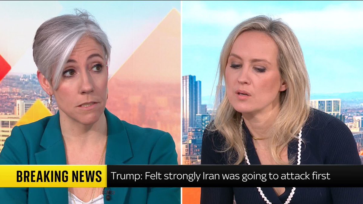 "I think Donald Trump needs to rein it in a little bit, and be reminded who his allies are in this very fragile world." Daisy Cooper MP 🔶 tells Sophy Ridge that Trump's "illegal actions in Iran" have made British service personnel and citizens worried for their lives.