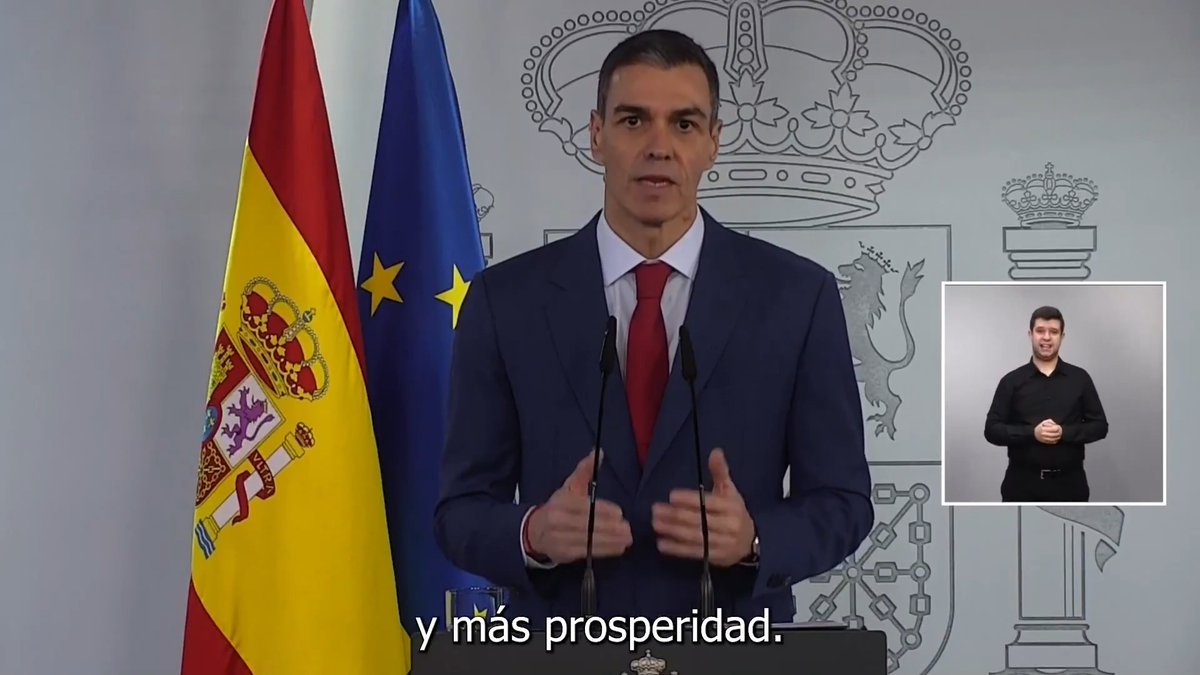 España está con la Constitución, con la UE, con la ONU y con el derecho internacional. Estamos con la paz, la convivencia y la prosperidad que benefician a todos. El futuro no está escrito. La espiral de violencia es evitable.