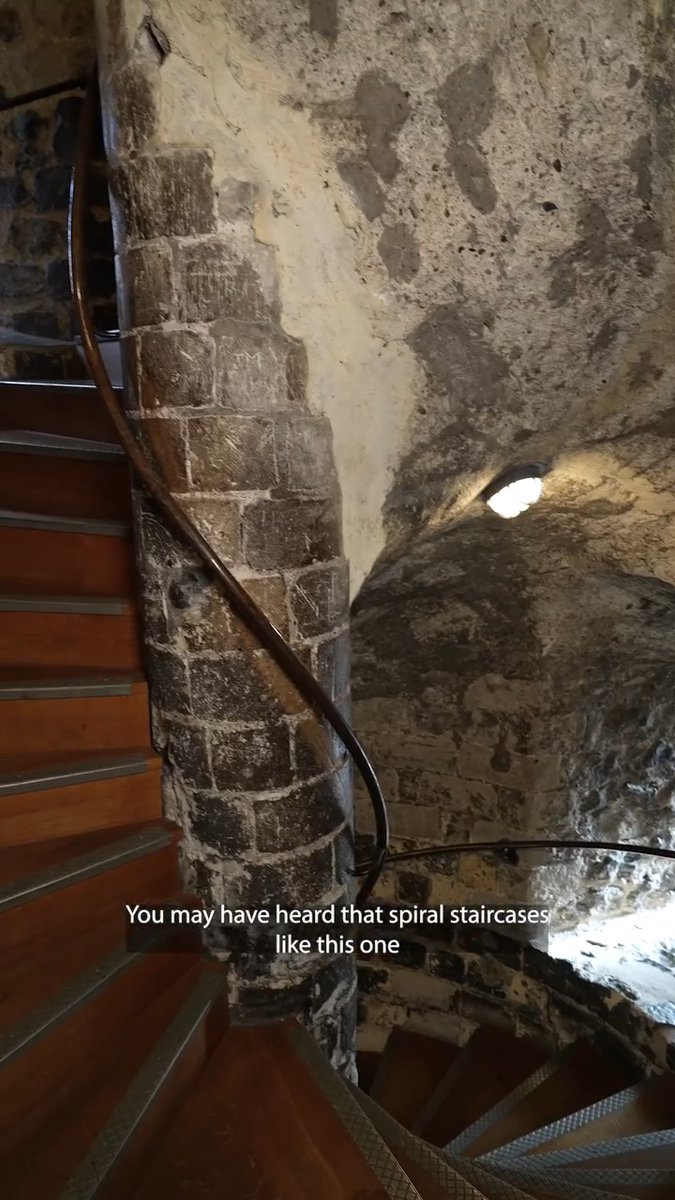 Myth-busting at the Tower of London 🏰 Curator Alfred Hawkins talks spiral staircases in historic castles... 🤔